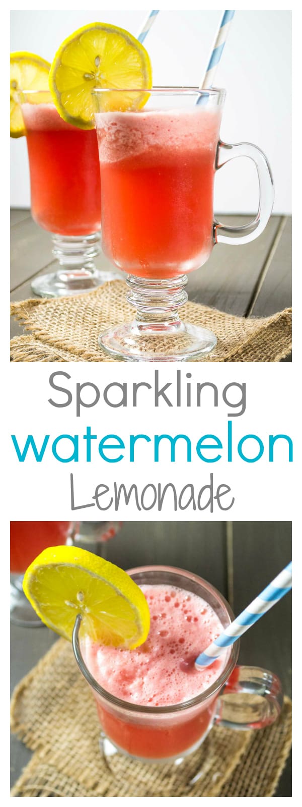 sparkling watermelon lemonade - a refreshing (and healthy) summer drink!
