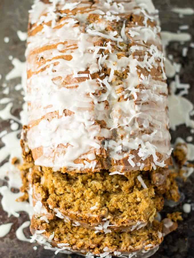 fresh tasting sweet coconut lime bread recipe made with coconut milk and limes.