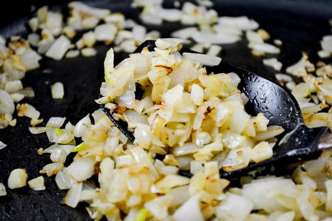 caramelized garlic and onion for breakfast hash