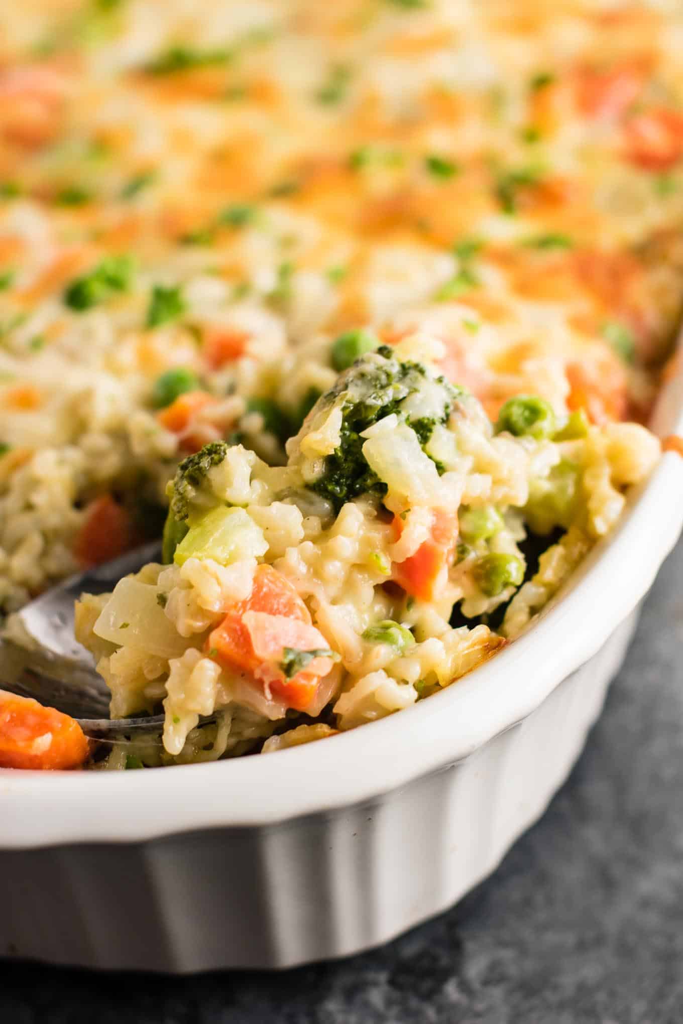 vegetarian thanksgiving menu - vegetable rice casserole