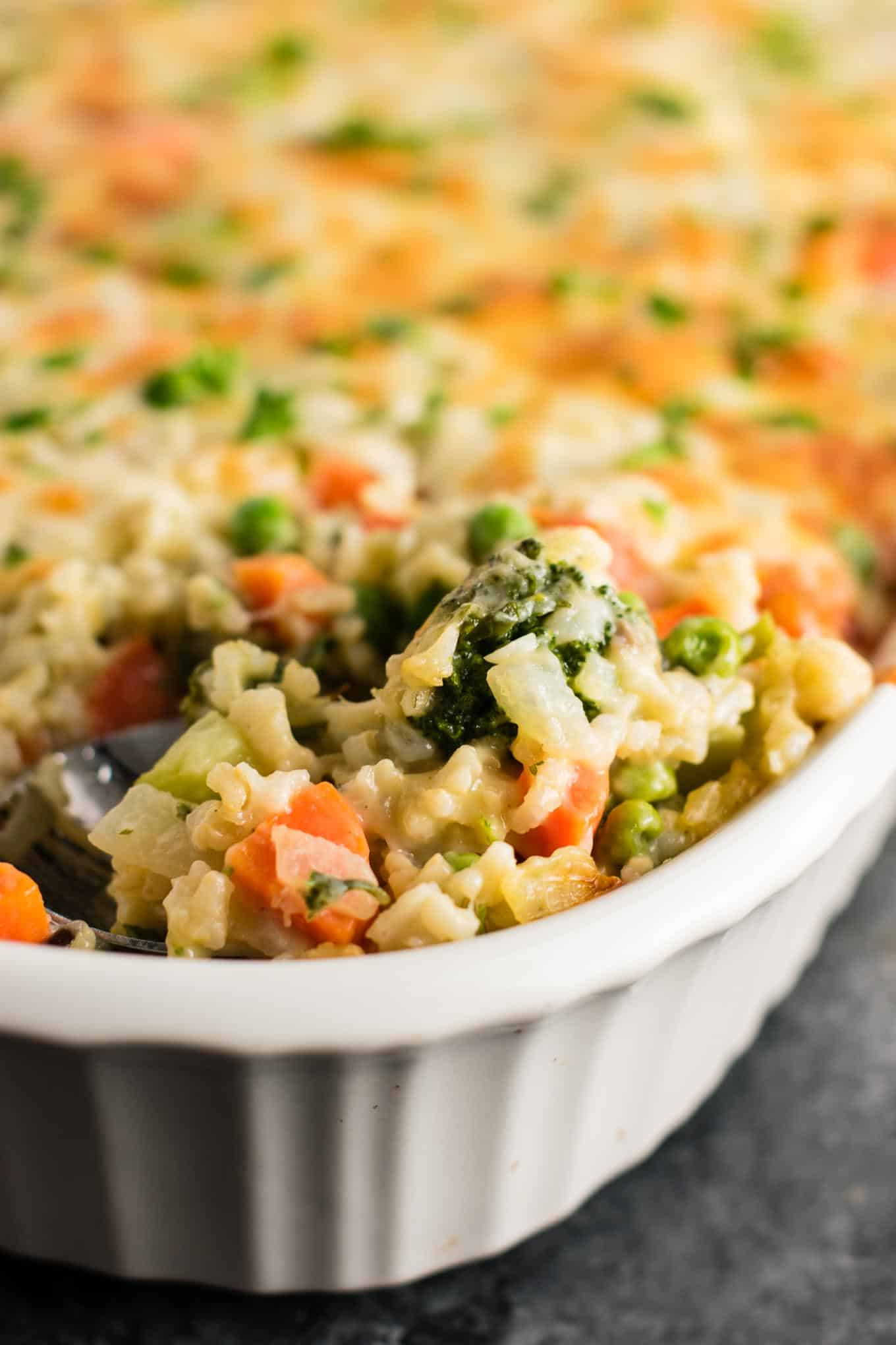 Rice and Vegetable Casserole Recipe with brown rice