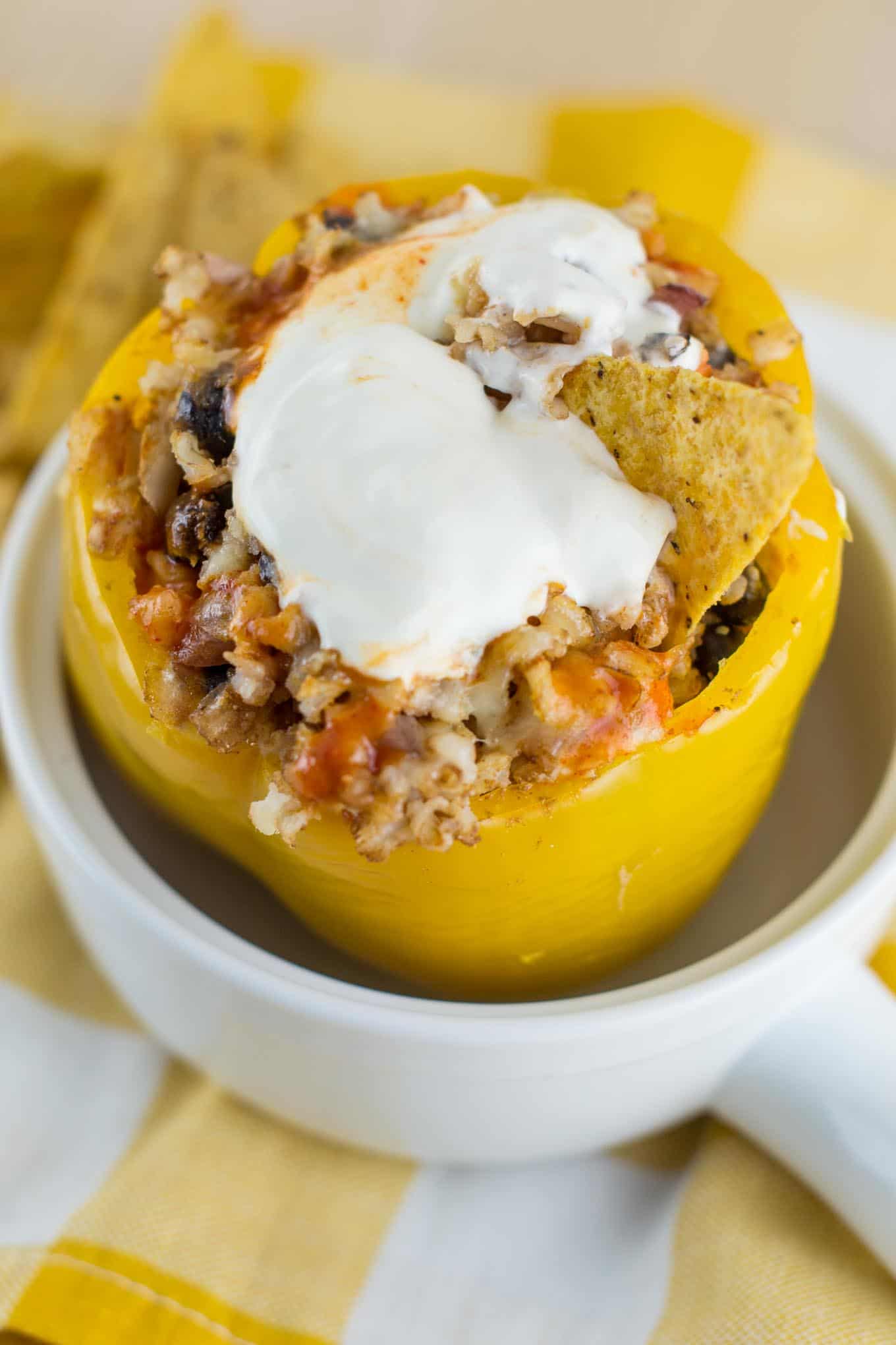 easy vegetarian crockpot stuffed peppers