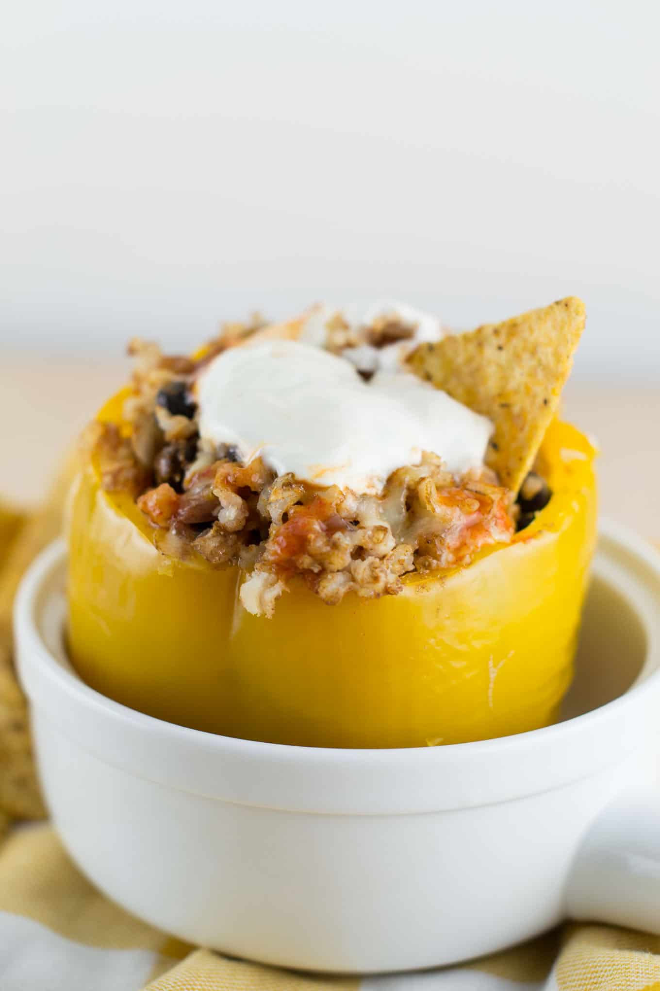 easy vegetarian crockpot stuffed peppers