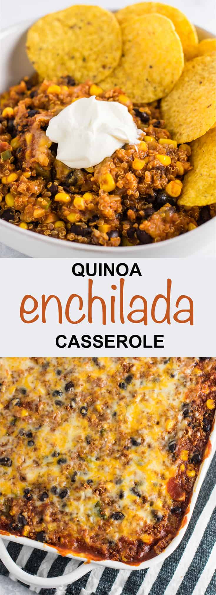 Mexican Quinoa Enchilada Bake Recipe - with bell pepper and corn