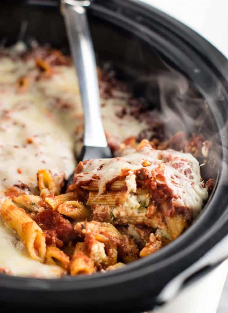 Easy Crock Pot Baked Ziti Recipe Build Your Bite