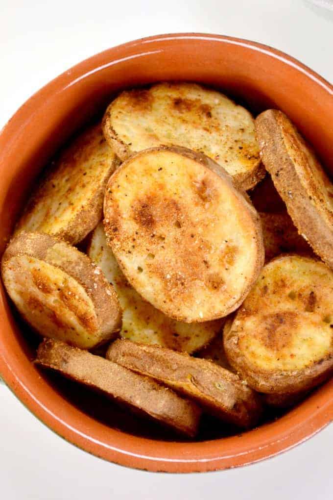 Oven Baked Crispy Potato Rounds Recipe - vegan