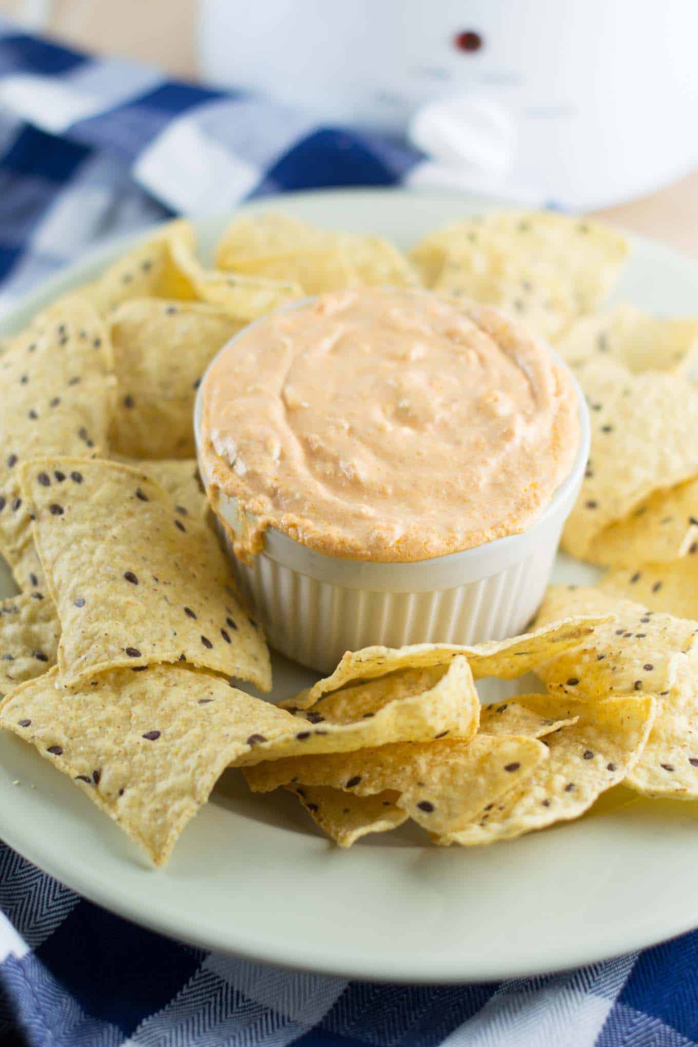 Slow Cooker Queso Cheese Dip Recipe - no velveeta