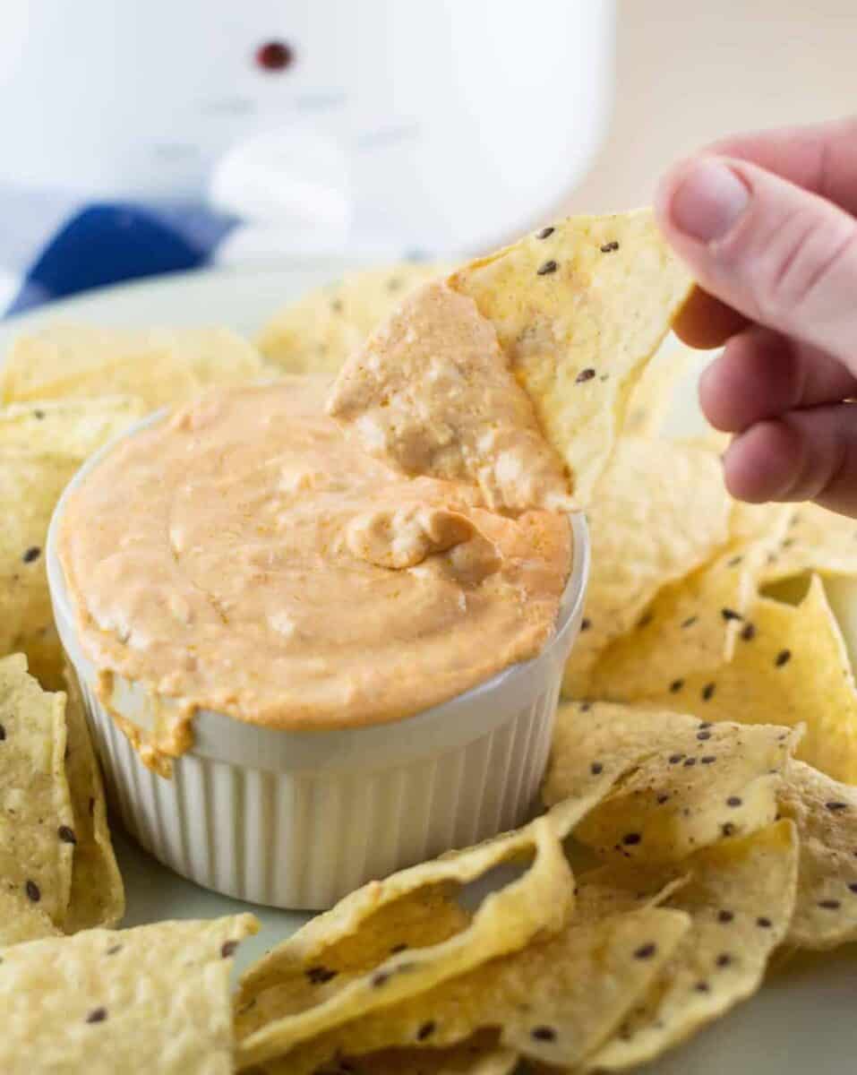 Crock Pot Queso Cheese Dip Recipe (no velveeta) Build Your Bite