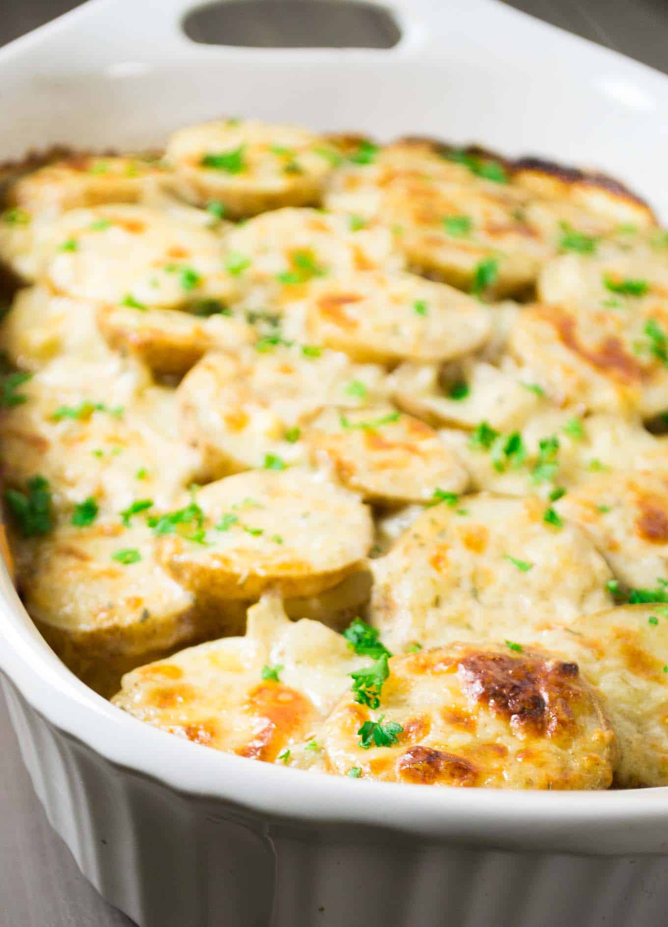 parmesan and white cheddar scalloped potatoes