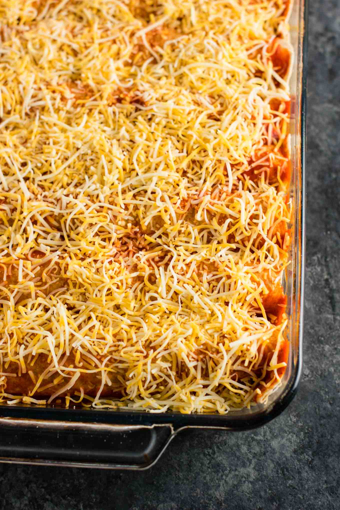 enchiladas with refried beans