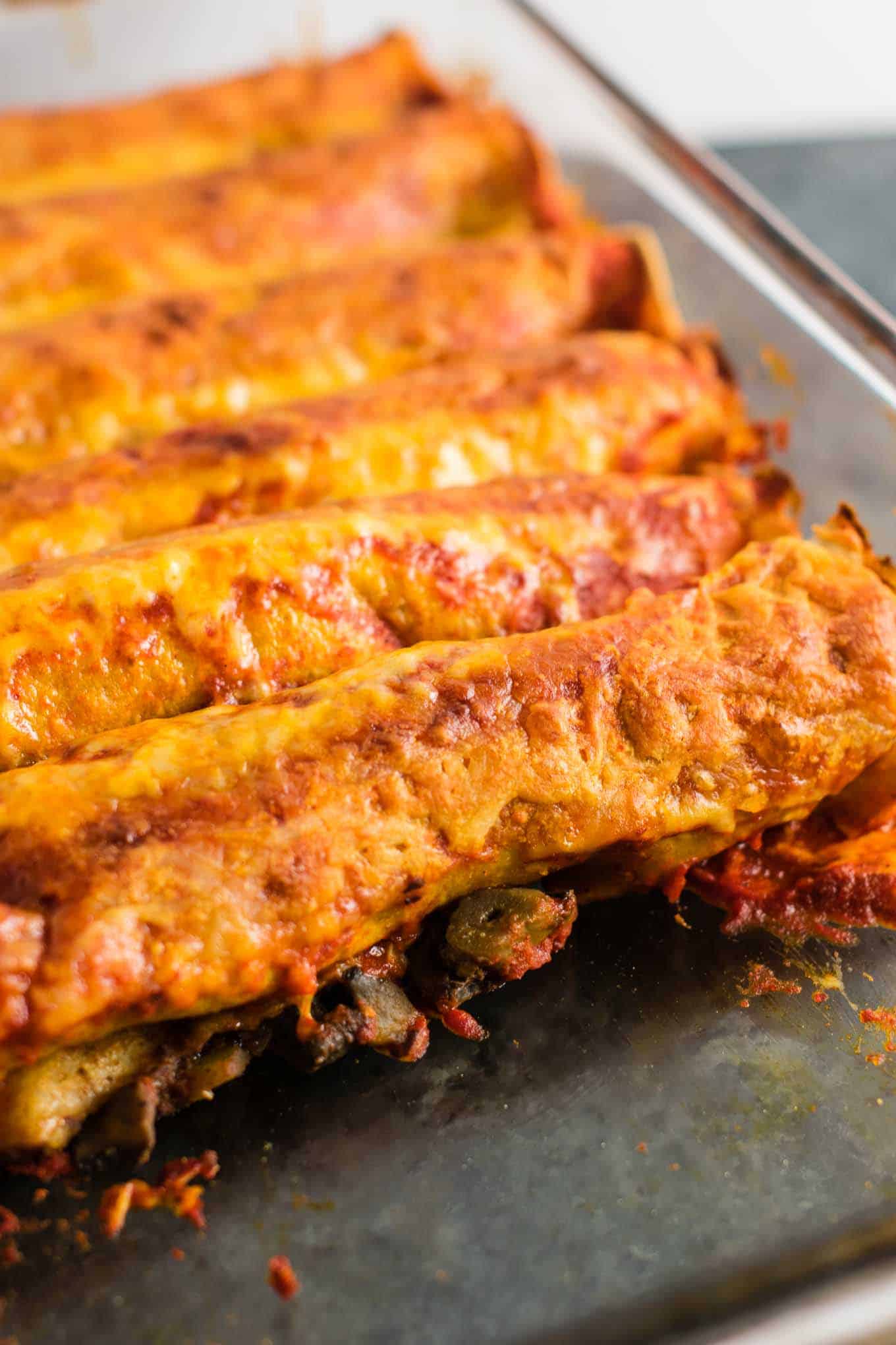 refried bean enchiladas vegetarian