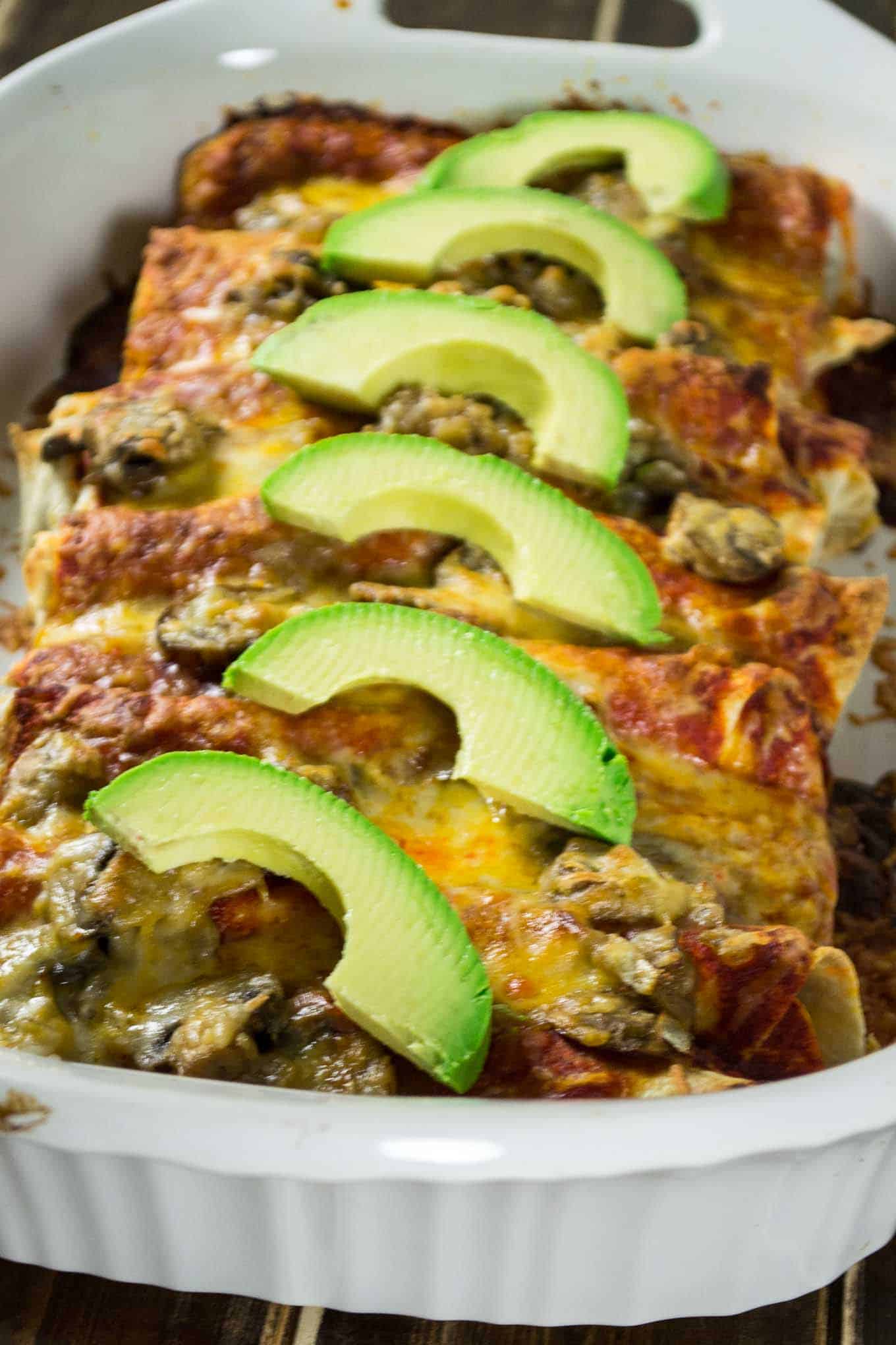 Simple Refried Bean Enchiladas Recipe vegetarian