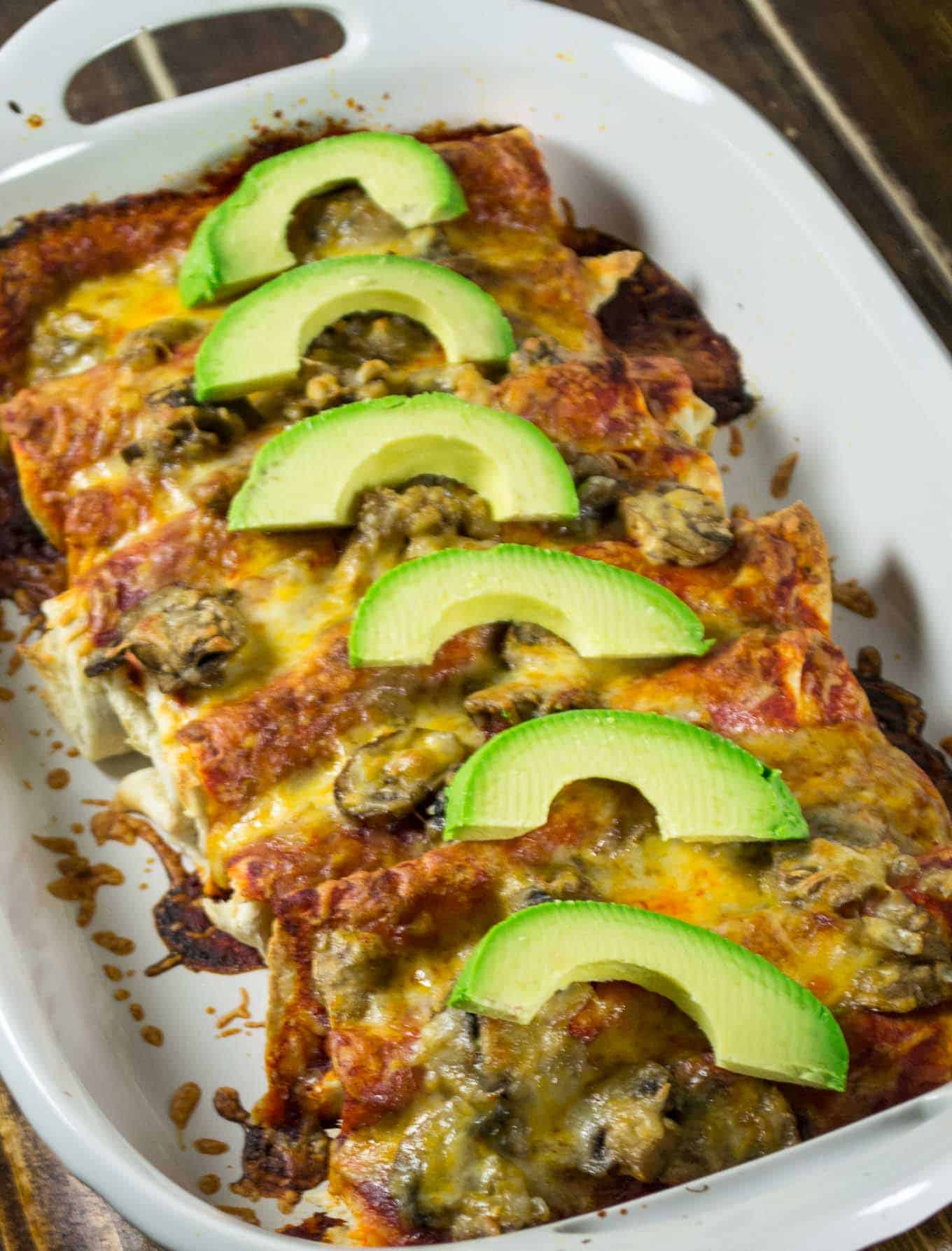 Simple Refried Bean Enchiladas Recipe - vegetarian