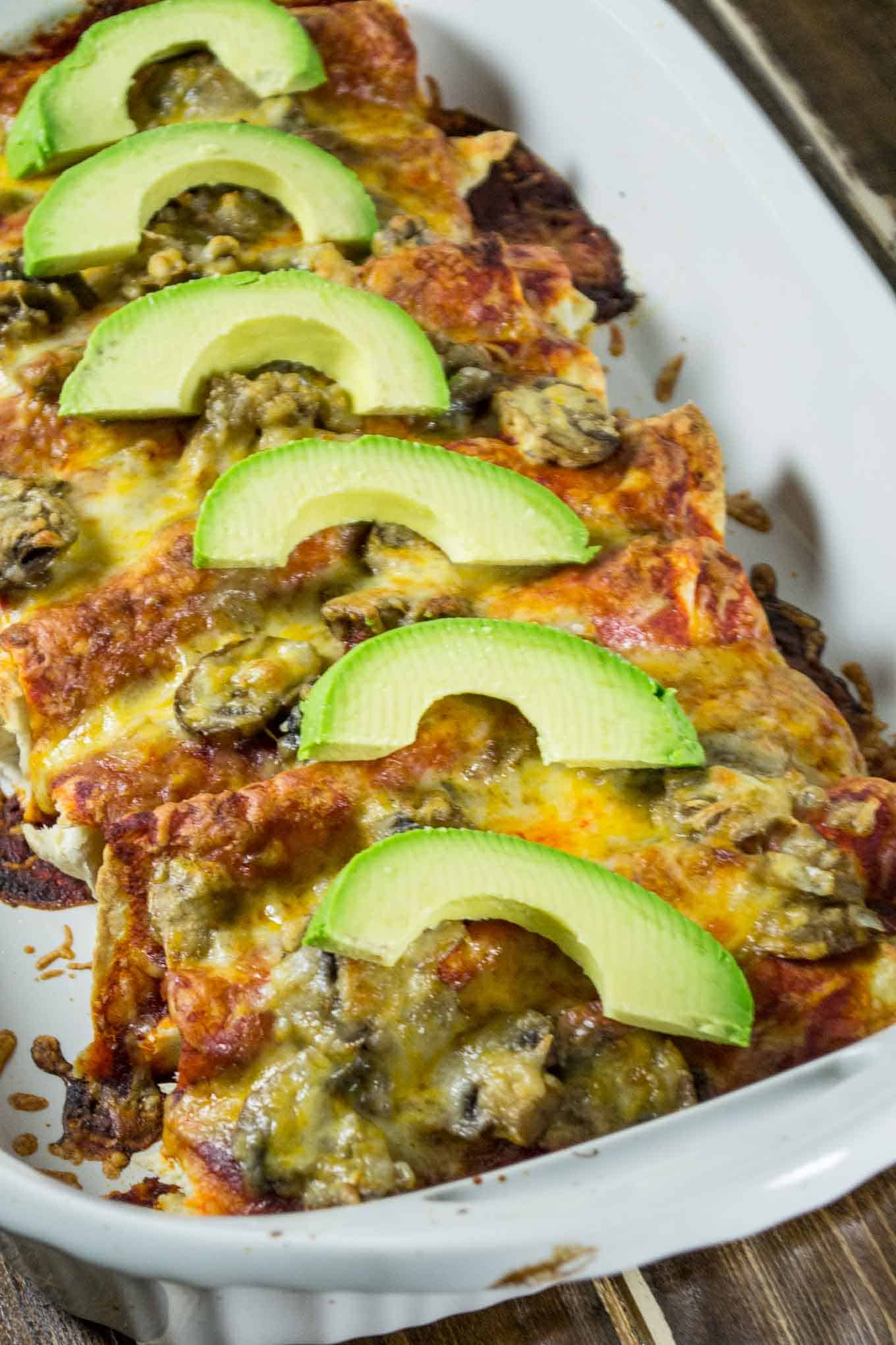 Simple Refried Bean Enchiladas Recipe vegetarian