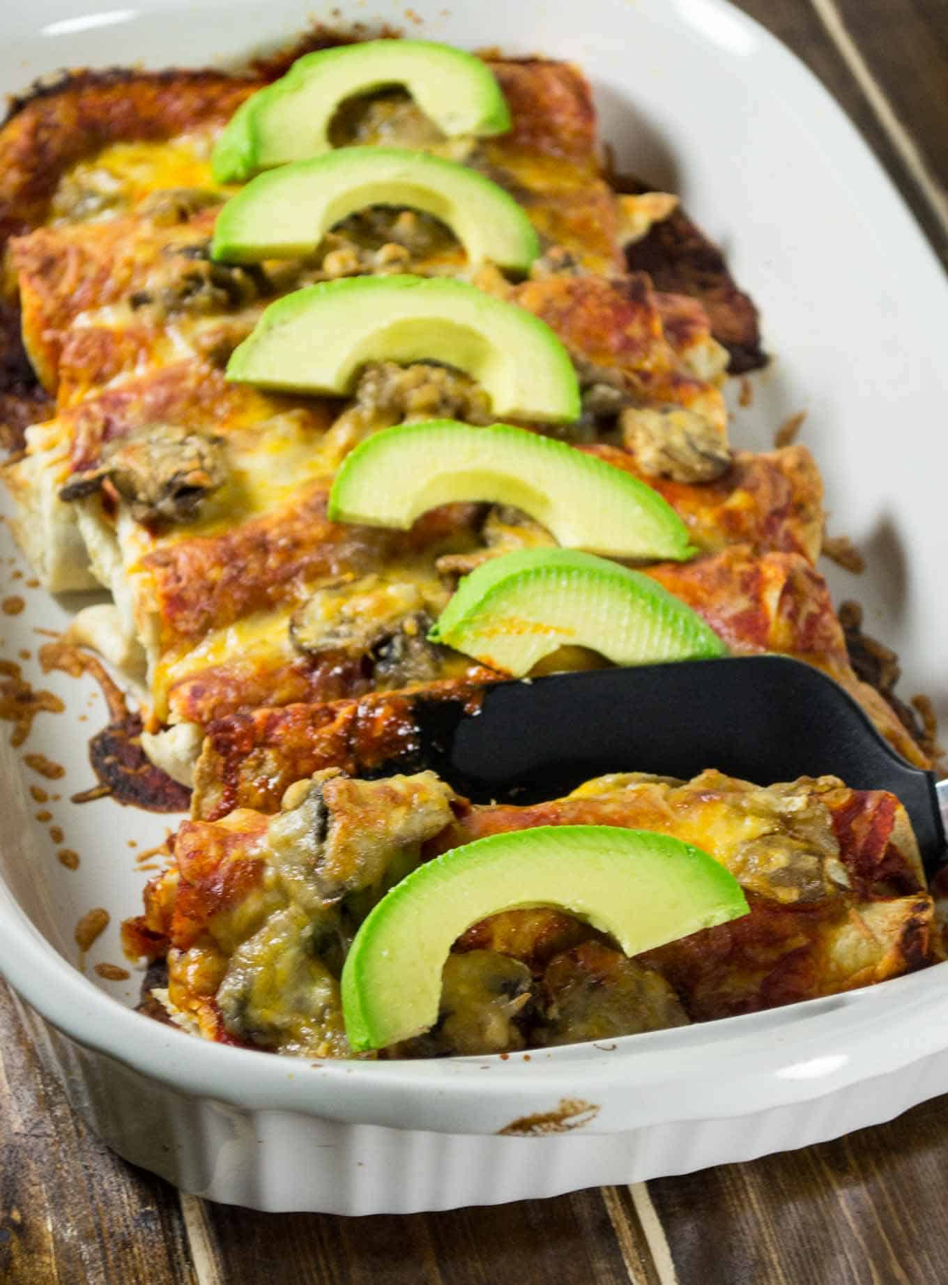 Simple Refried Bean Enchiladas Recipe vegetarian