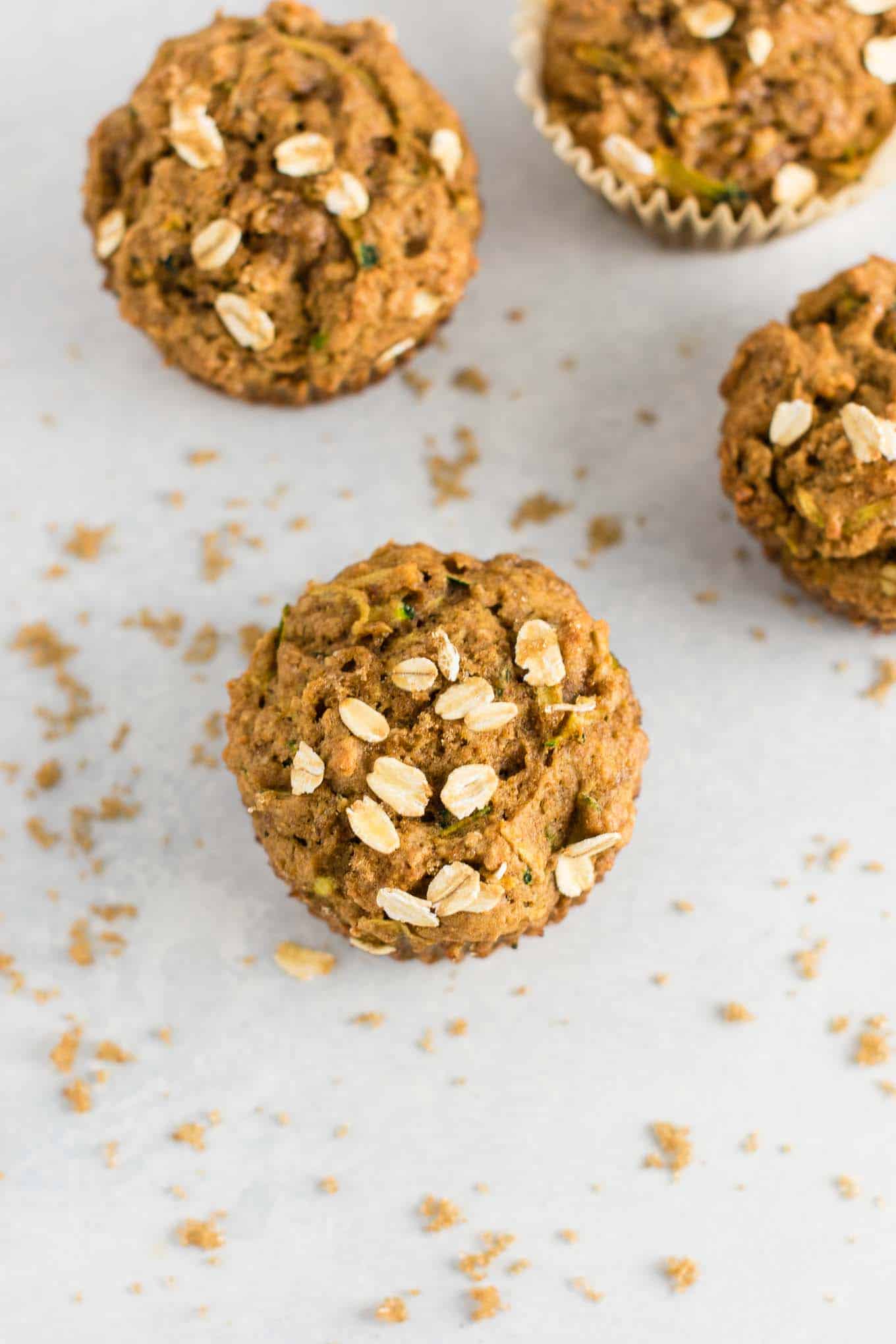 Brown Sugar Healthy Zucchini Bread Muffins recipe - melt in your mouth good! Perfect for using up all that zucchini! #zucchinibreadmuffins #healthy #healthymuffins #breakfast #vegetarian #healthybreakfast