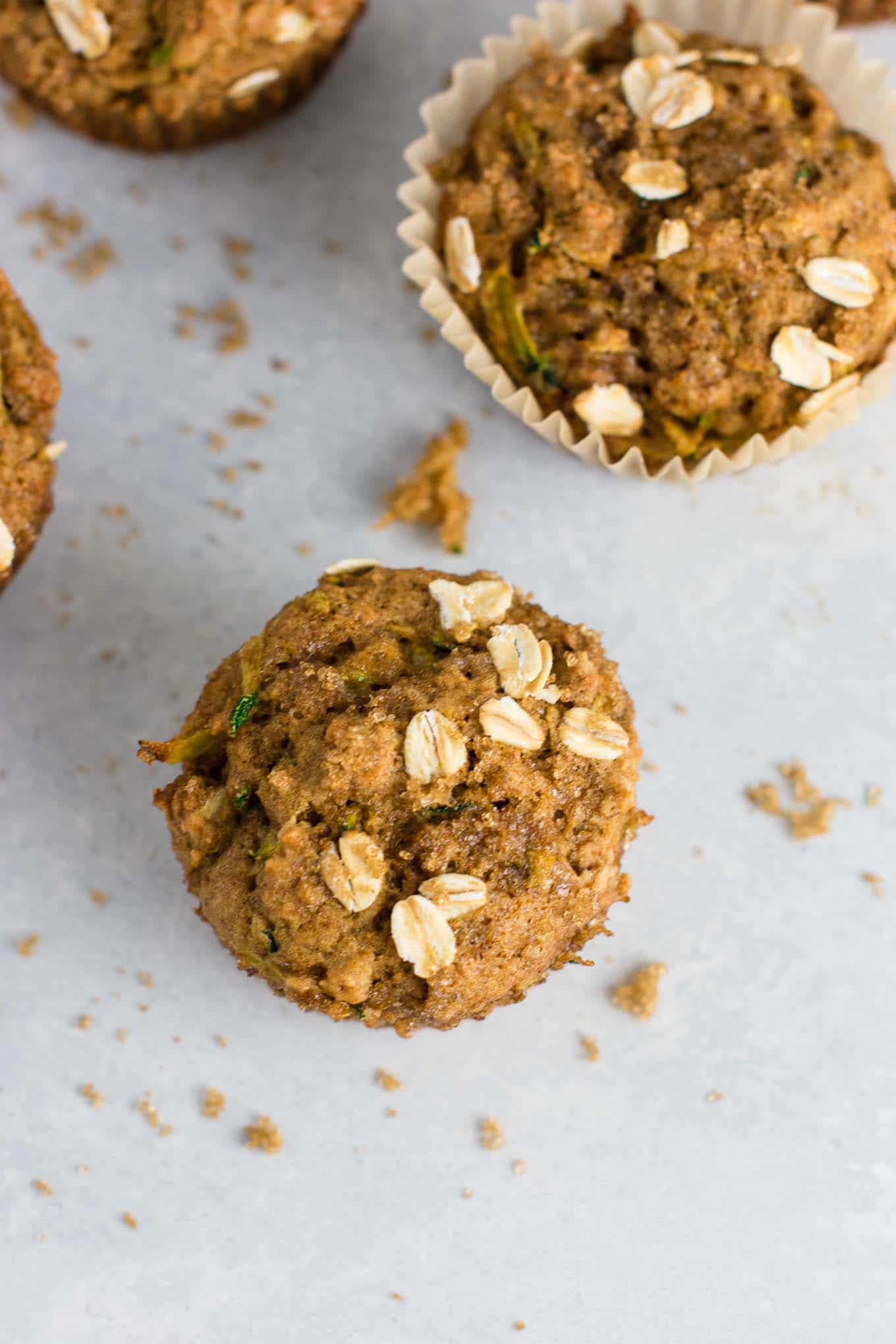 Brown Sugar Healthy Zucchini Bread Muffins recipe - melt in your mouth good! Perfect for using up all that zucchini! #zucchinibreadmuffins #healthy #healthymuffins #breakfast #vegetarian #healthybreakfast