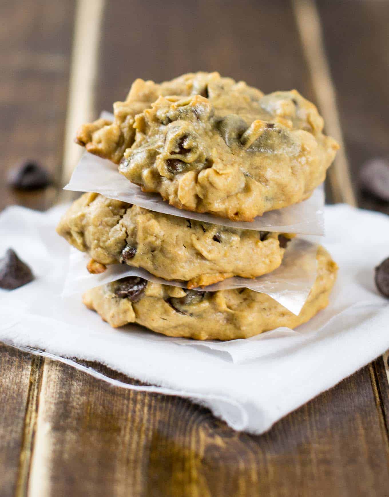 chocolate chip oatmeal peanut butter cookies 