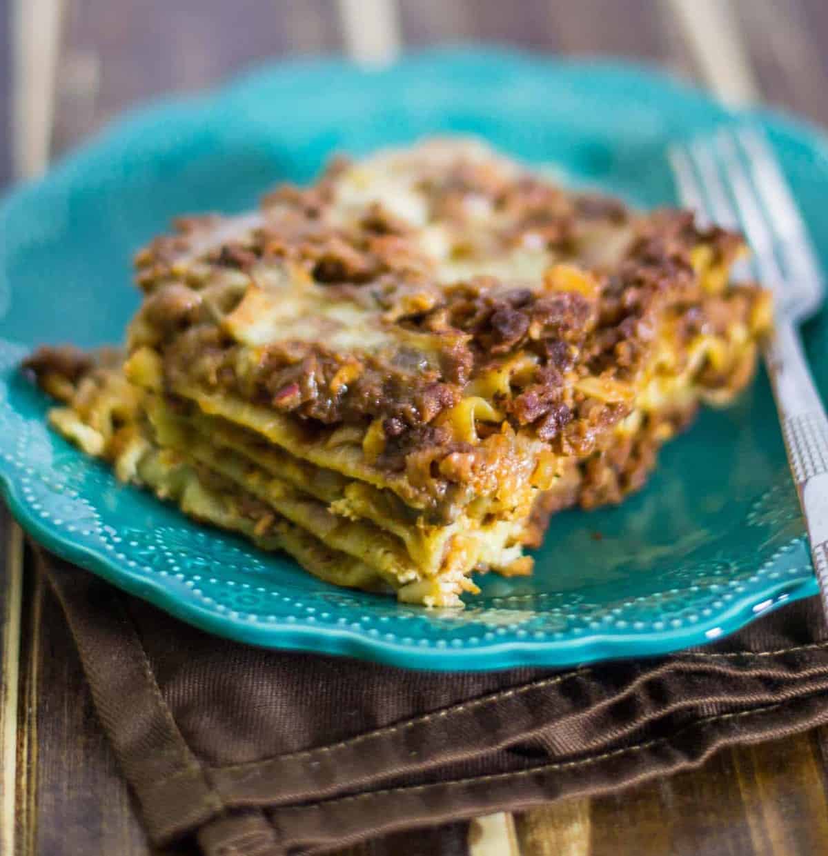 Meaty Vegetarian Lasagna Recipe - with mushrooms