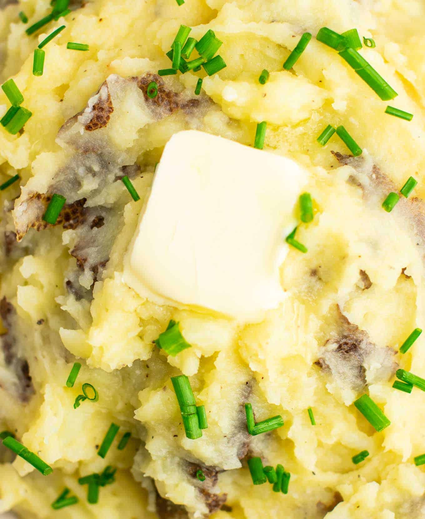 mashed potatoes with butter on top