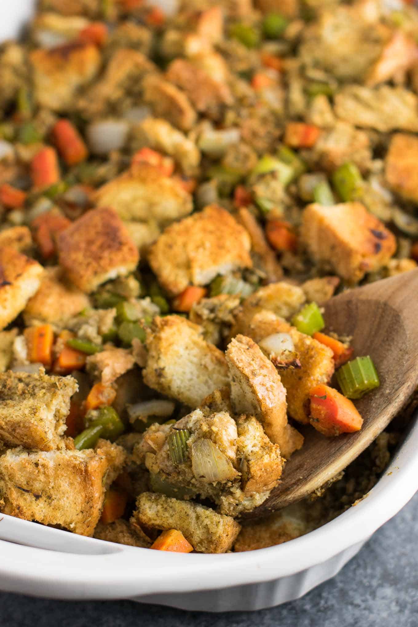 Easy Vegan Stuffing Recipe - gluten free, dairy free