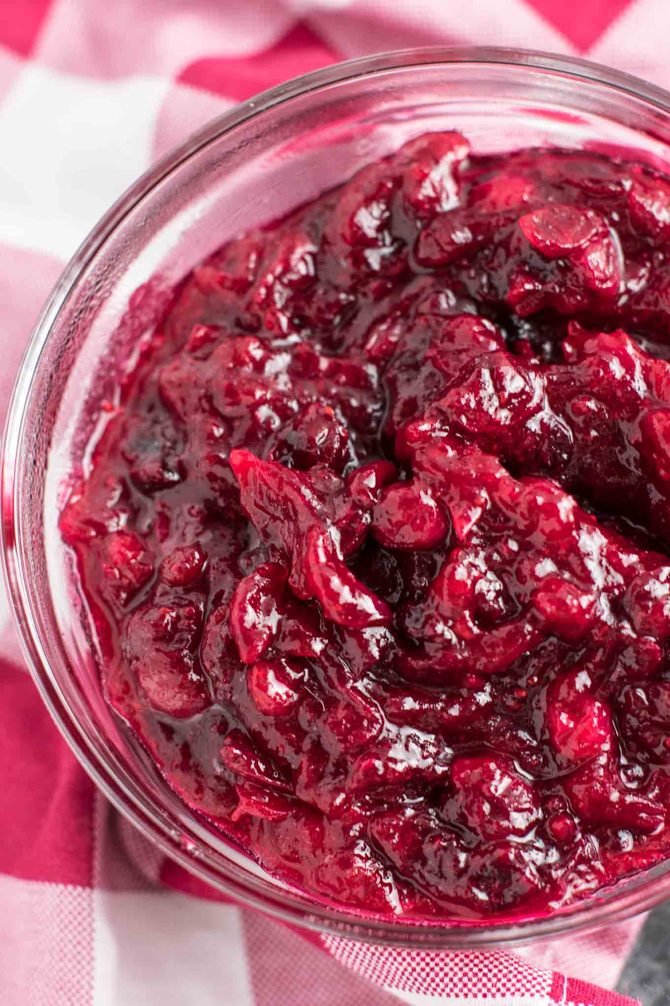 Healthy 3 Ingredient Cranberry Sauce Recipe - naturally sweetened