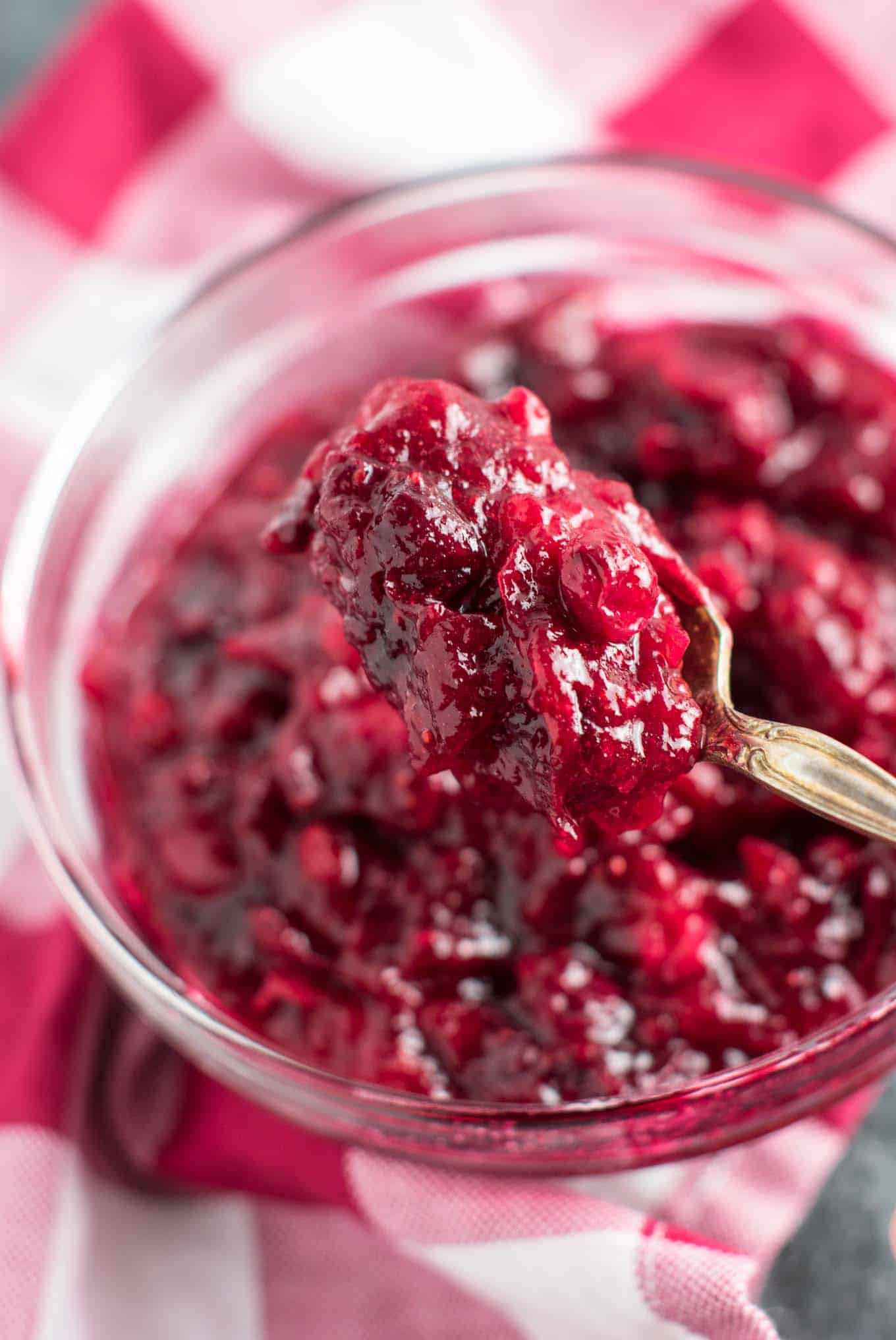 Healthy 3 Ingredient Cranberry Sauce Recipe - naturally sweetened