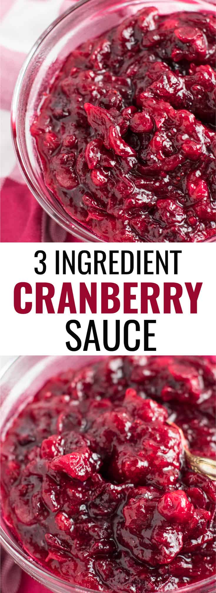 Healthy 3 Ingredient Cranberry Sauce Recipe - Naturally Sweetened