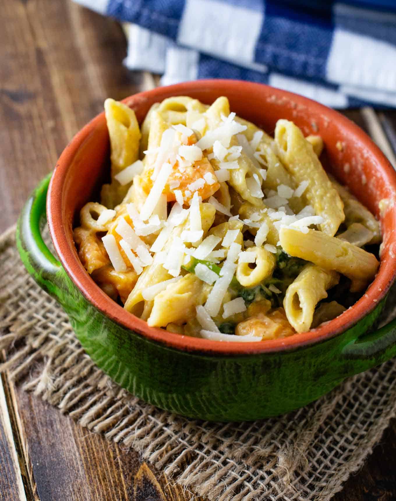 sweet potato and spinach penne reipe