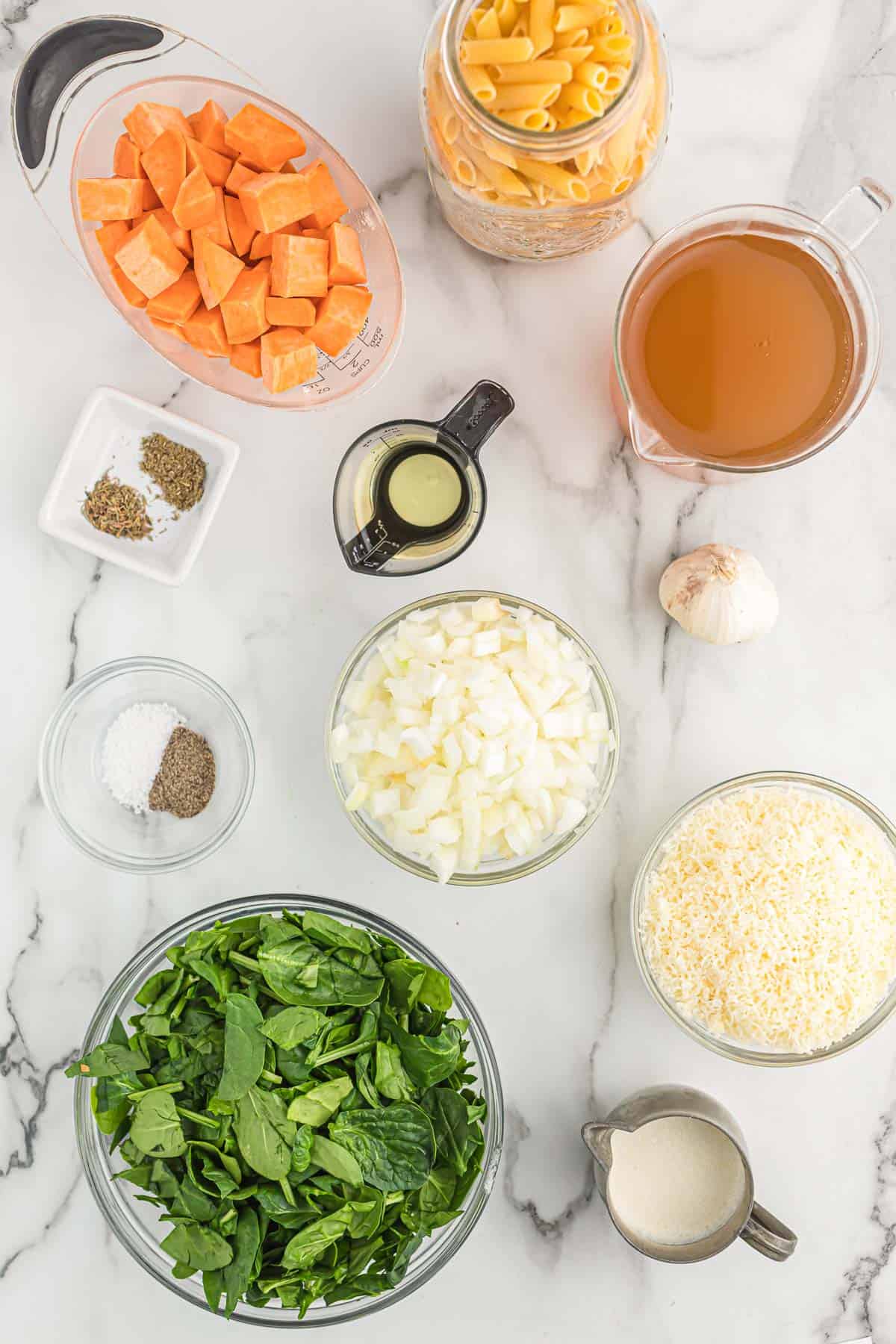 ingredients needed to make sweet potato pasta