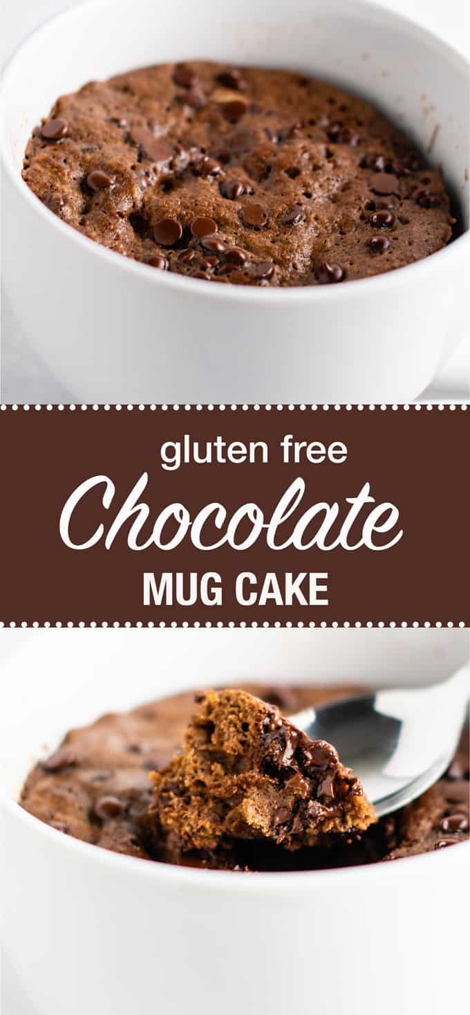 how to make a chocolate mug cake with oat flour and coconut flour. This is the BEST texture gluten free mug cake!