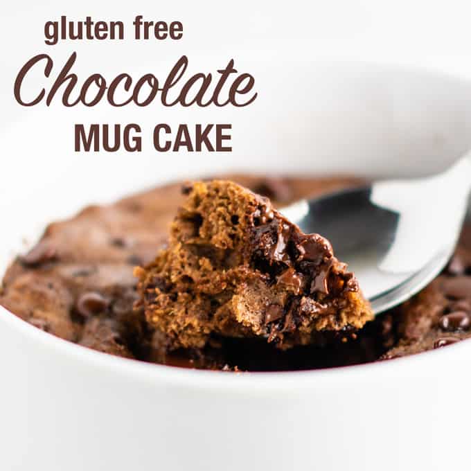 how to make a chocolate mug cake with oat flour and coconut flour. This is the BEST texture gluten free mug cake!