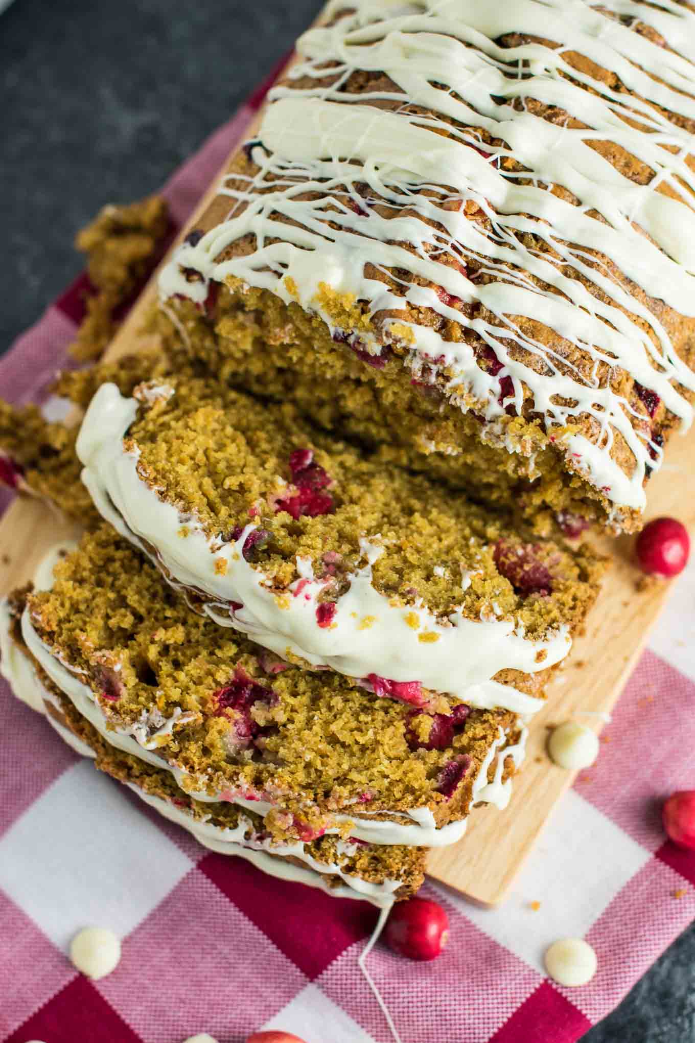 fresh cranberry recipes - White Chocolate Cranberry Eggnog Bread aka “Crack Bread.” Everyone RAVES about this and can’t get enough. Even eggnog haters will love this recipe! #christmasrecipes #eggnog #cranberry #cranberryeggnogbread