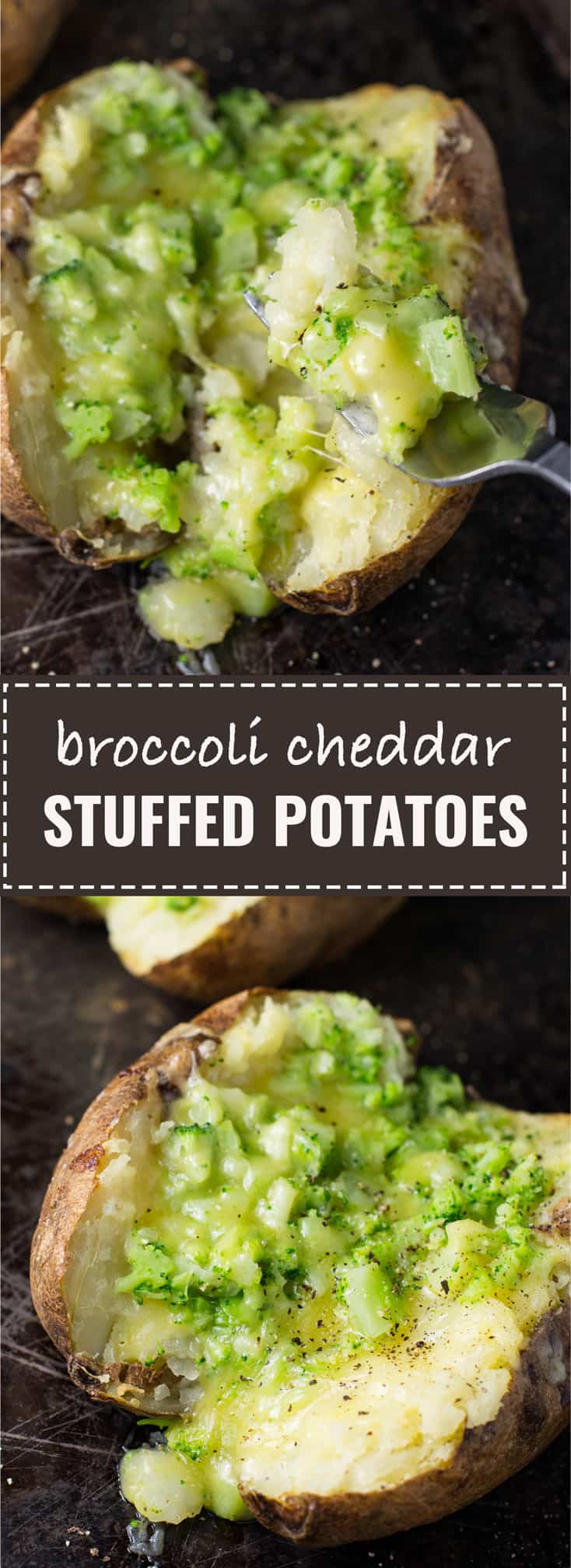 Broccoli Cheddar Stuffed Potatoes recipe - w/ sharp cheddar cheese