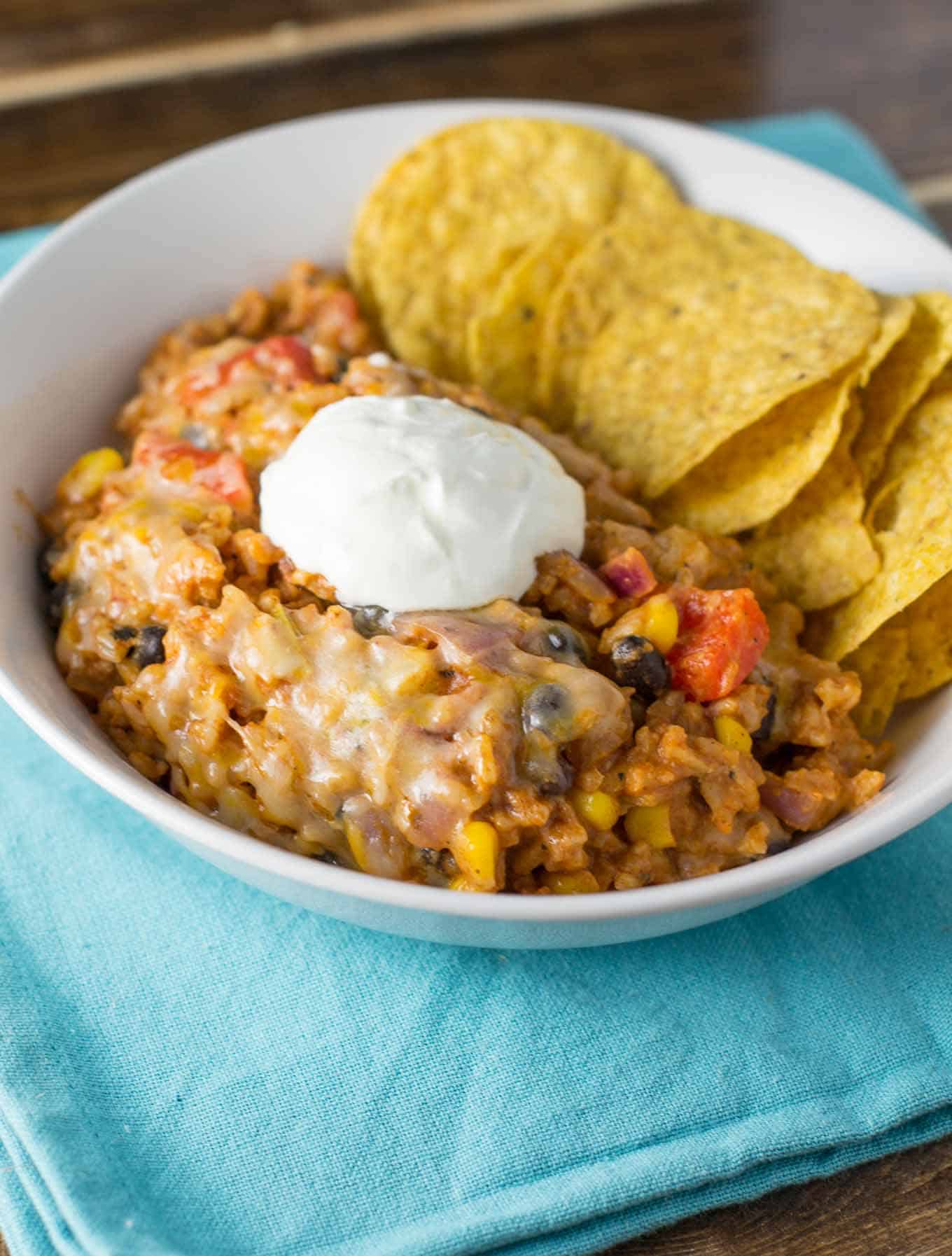 Vegetarian Mexican Rice Casserole recipe - w/ bell peppers and corn