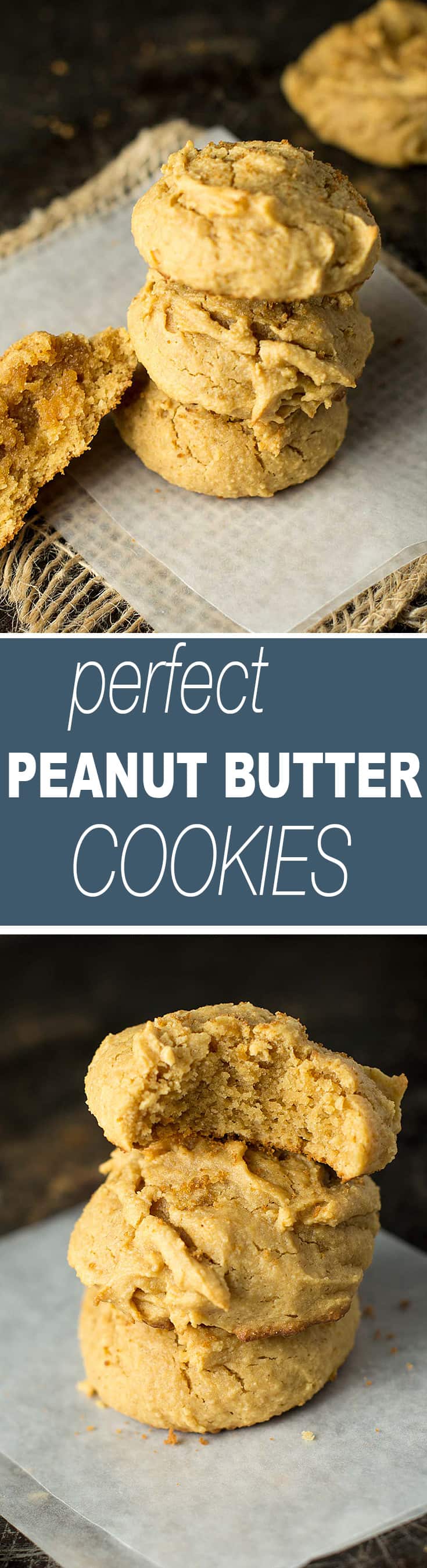 Perfect Fluffy Peanut Butter Cookies with coconut flour gluten free