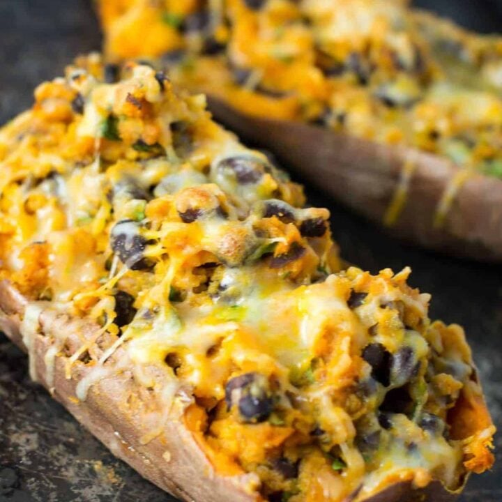 Vegetarian Mexican Stuffed Sweet Potatoes