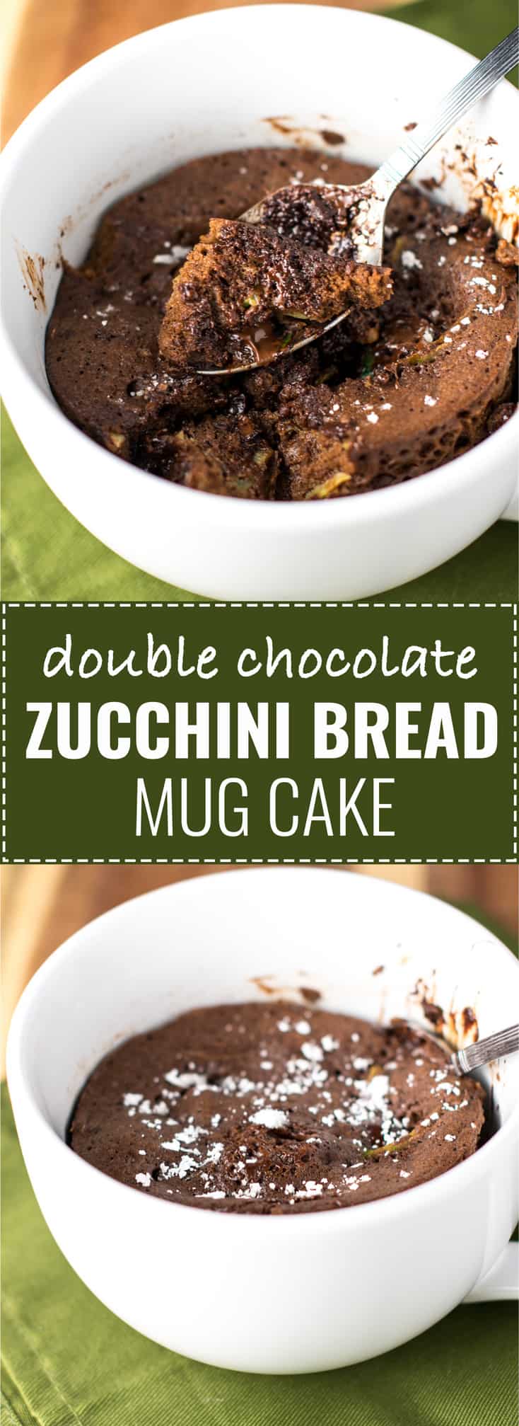 double chocolate zucchini bread mug cake recipe #mugcake #dessert #doublechocolate
