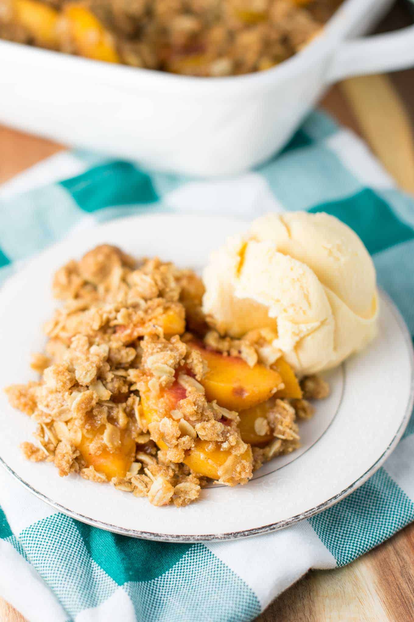 Easy Peach Crisp Recipe Build Your Bite