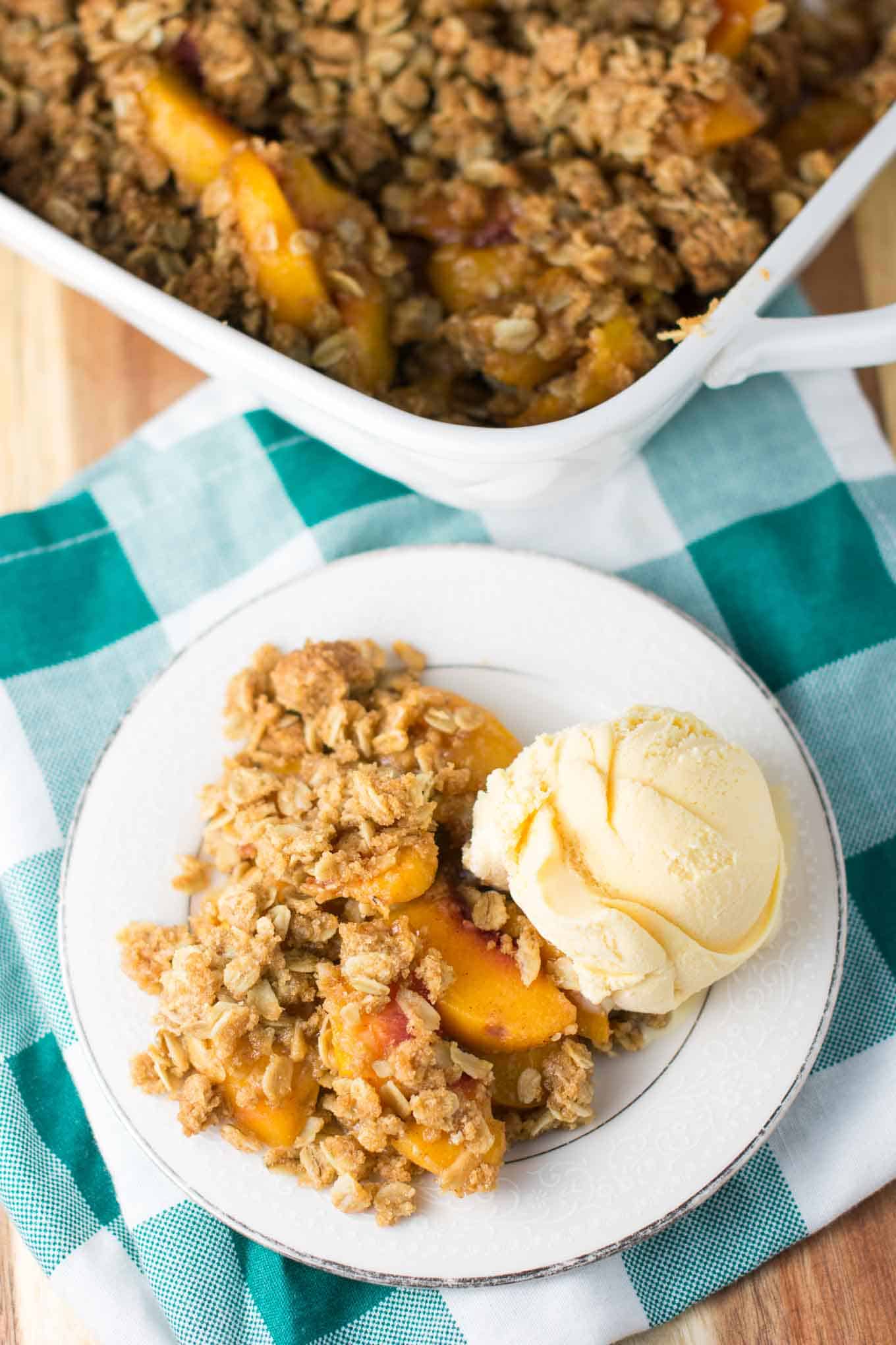 easy peach crisp recipe