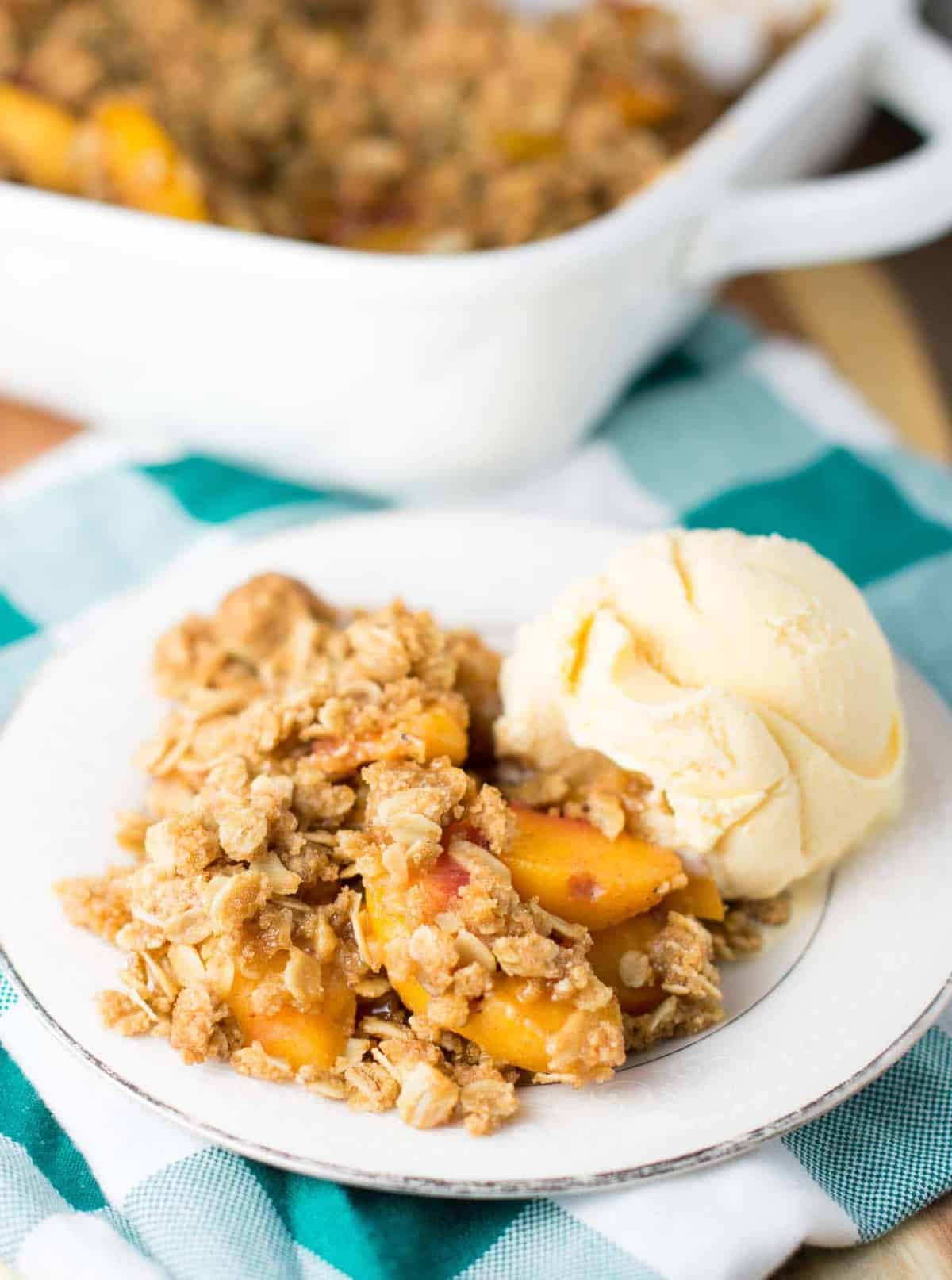 easy peach crisp recipe