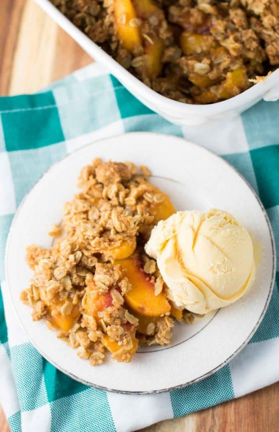 Easy Peach Crisp Recipe Build Your Bite