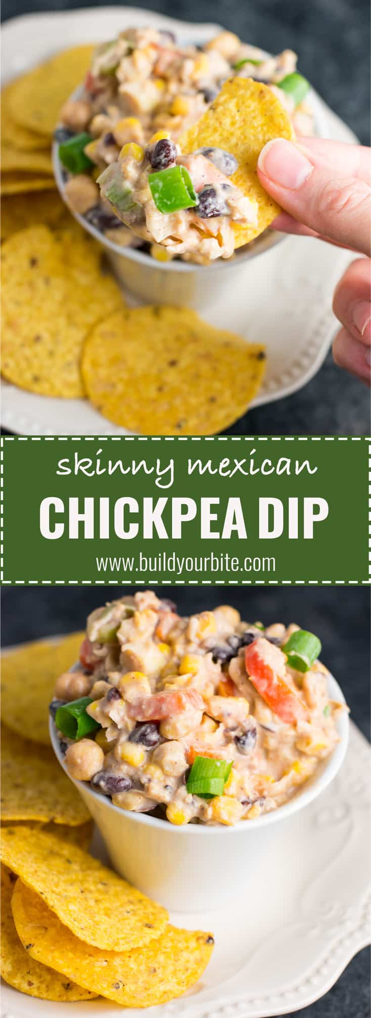 Skinny Mexican Chickpea Salad Dip Recipe - with greek yogurt (vegetarian)