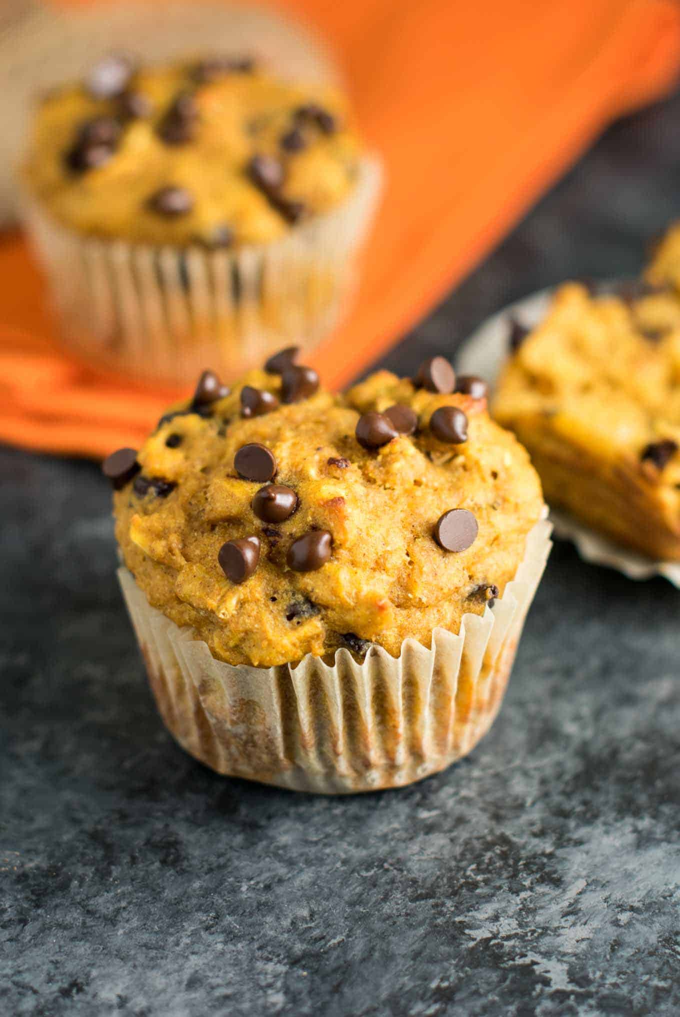 Healthy Pumpkin Chocolate Chip Muffins Recipe - Build Your Bite