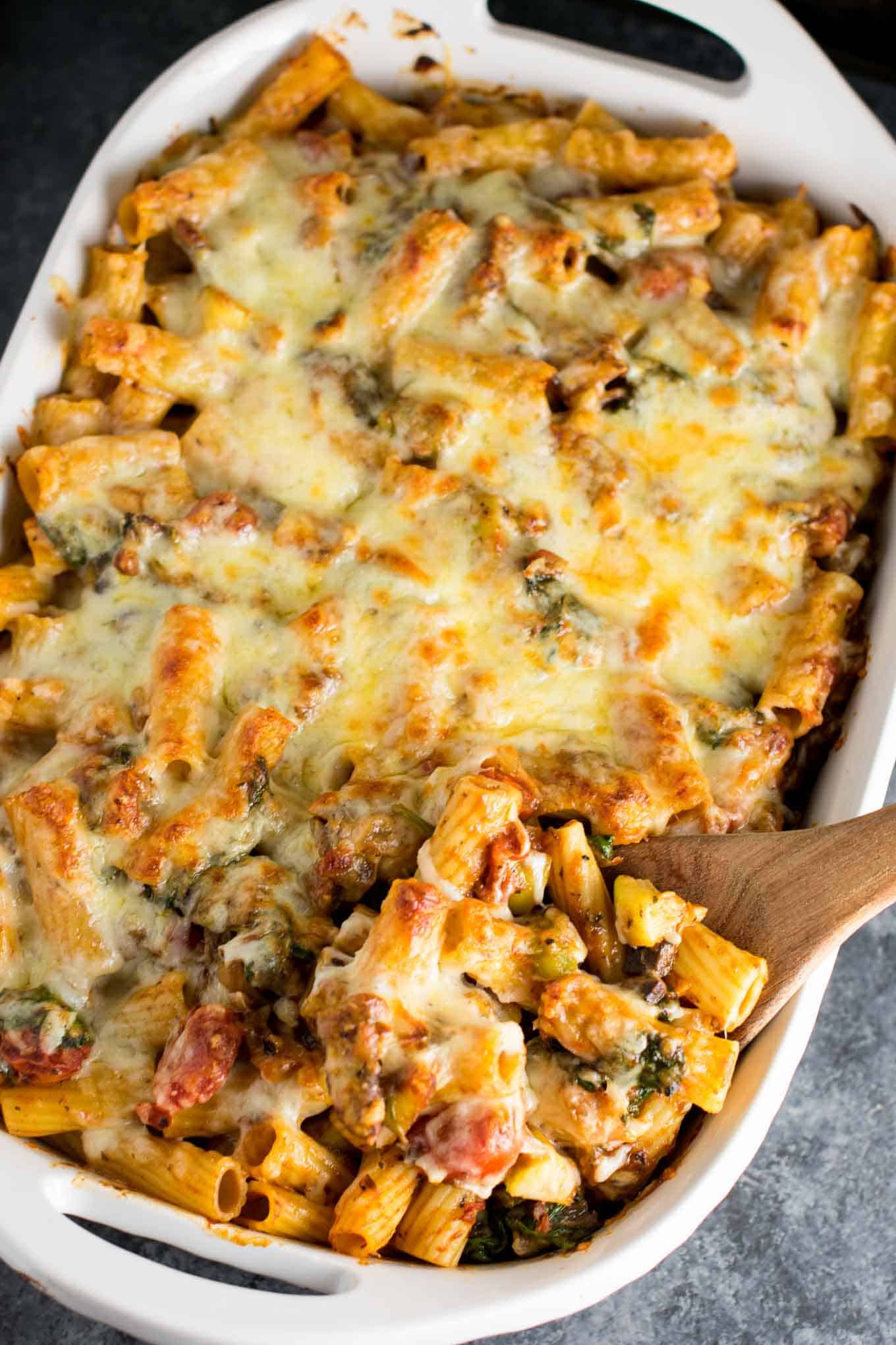 veggie lover's baked rigatoni 