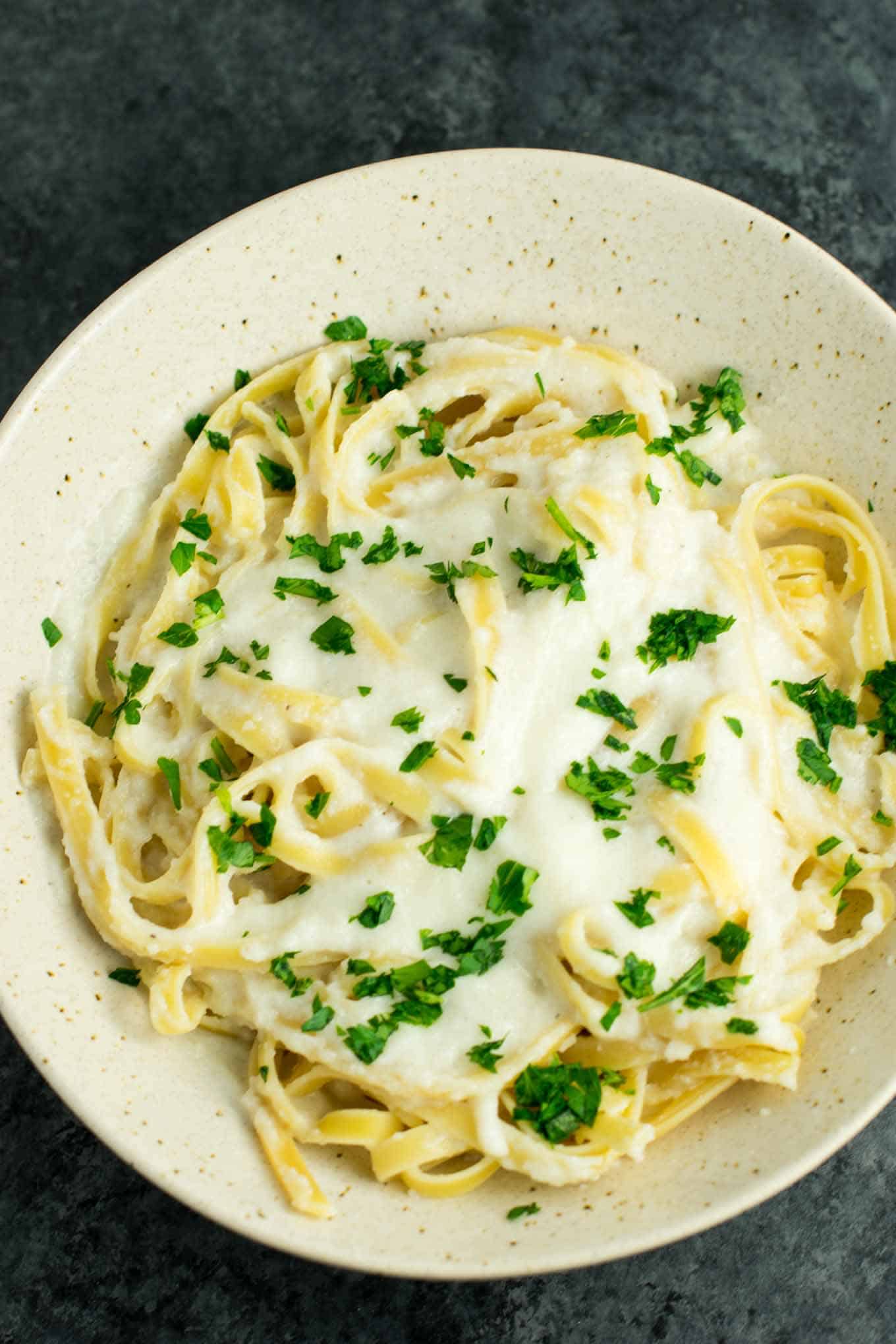 Easy Cauliflower Fettuccine Alfredo Recipe with garlic