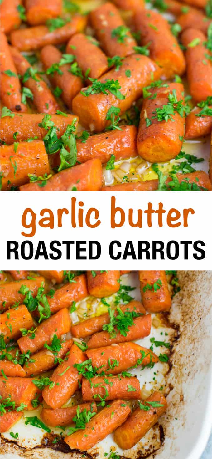 easy garlic butter roasted carrots recipe