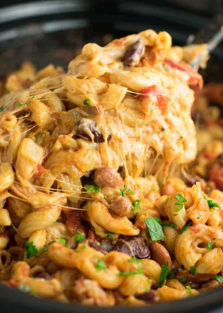 Slow Cooker Vegetarian Chili Mac Recipe Build Your Bite