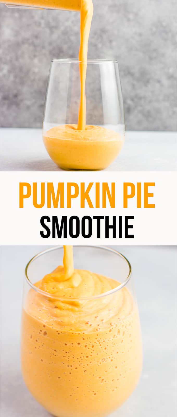image with text "pumpkin pie smoothie"