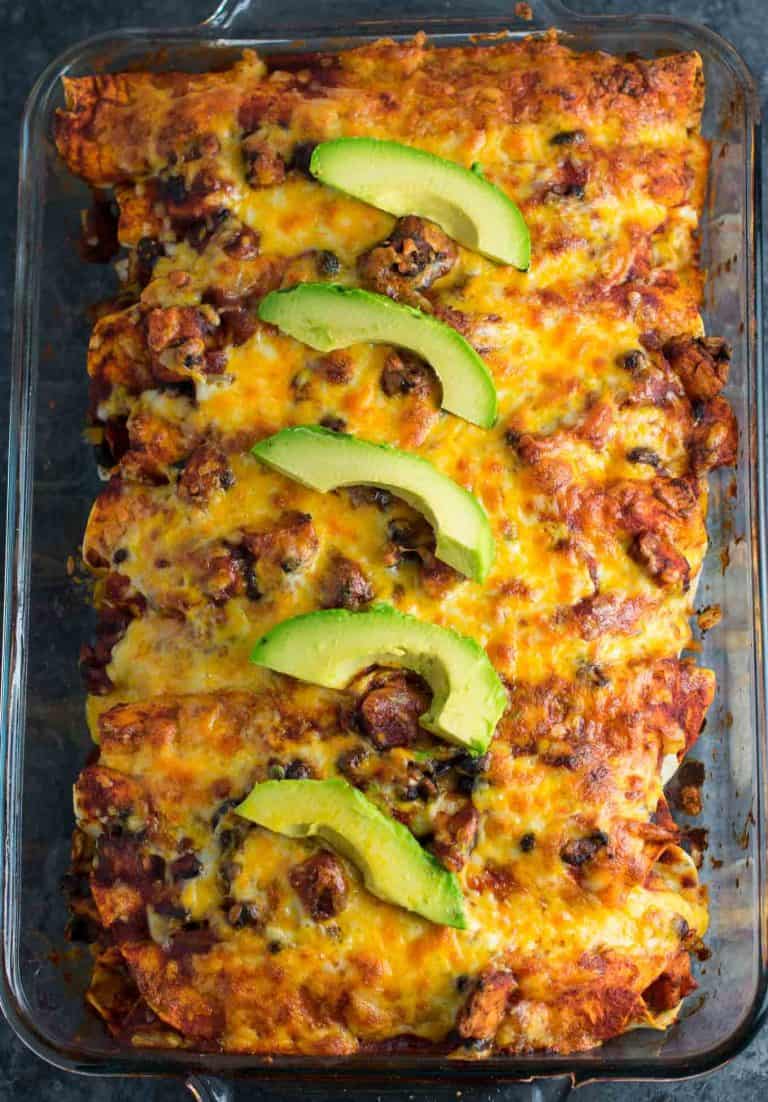 Sweet Potato Black Bean Enchiladas Build Your Bite